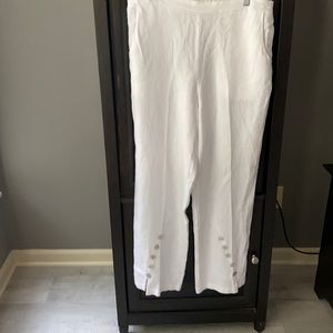Peck & Peck 100% linen pants